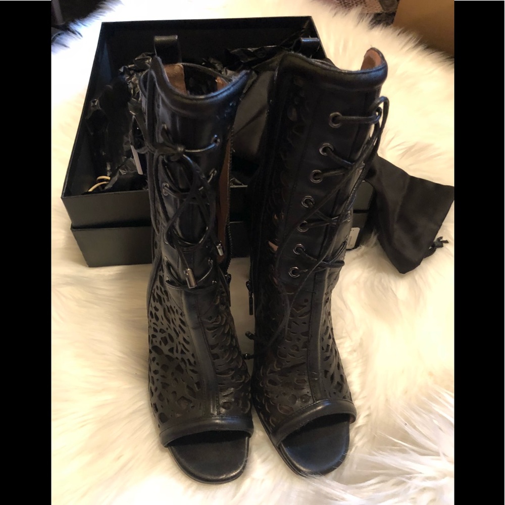 Rachel Zoe laser cut booties